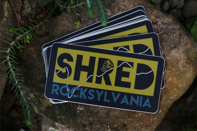 Shred biking sticker - night mode