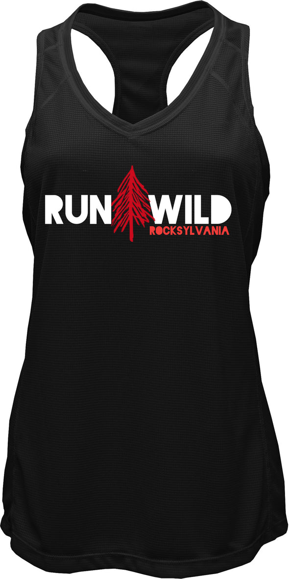 Rocksylvania black tech tank - women's