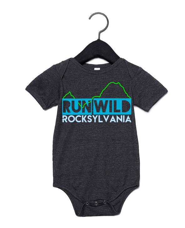 Rocks onesie - charcoal