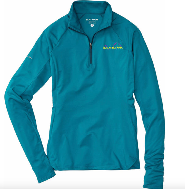 Rocksylvania performance 1/4 zip - aqua