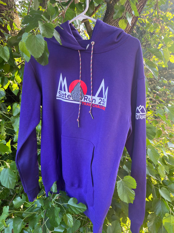 Slate Run Trail Challenge hoodie purple