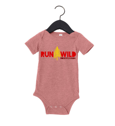 Rocks onesie - mauve