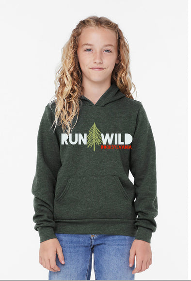 Youth Rocksylvania Run Wild hoodie - heathered forest