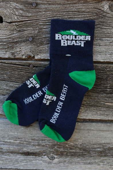Boulder Beast Socks - navy/green
