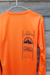 Wilds 50k Women's tangerine long sleeve tech shirt