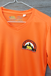 Wilds 50k Women's tangerine long sleeve tech shirt