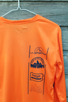 Wilds 50k Men's tangerine long sleeve tech shirt