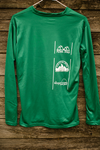 Wilds Mountain Fest 50k Men's Green long sleeve tech shirt