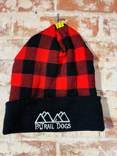PA Trail Dogs red logger beanie